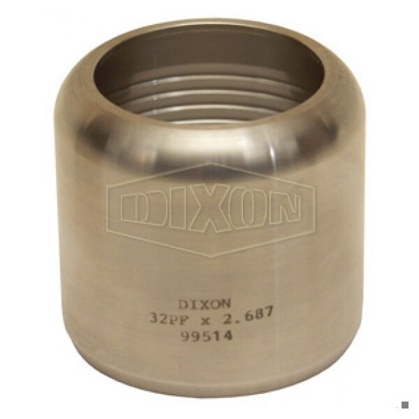 Internal Expansion Sanitary Flow Chief Ferrule, 3 ID x 4 to 4-3/64 OD in Nominal, 304 SS, Domestic
